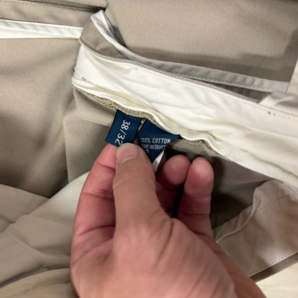 Polo Ralph Lauren‎ Prospect Pant Tan Khaki Cotton Chino Straight Leg 38 x 32